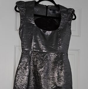 French Connection Shimmering Black Mini Dress